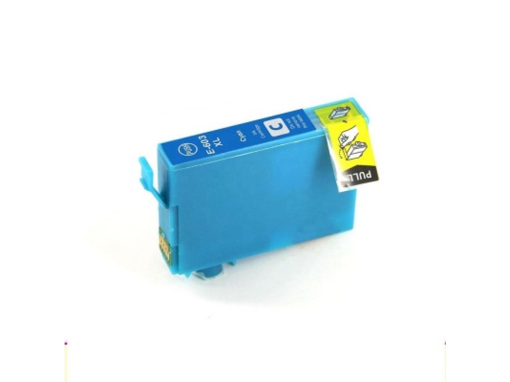 Epson T603XL C (T03A24), kompatibilní azurová ink cartridge