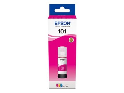 Epson 101, magenta, originální purpurový ink Epson C13T03V34A, 70ml