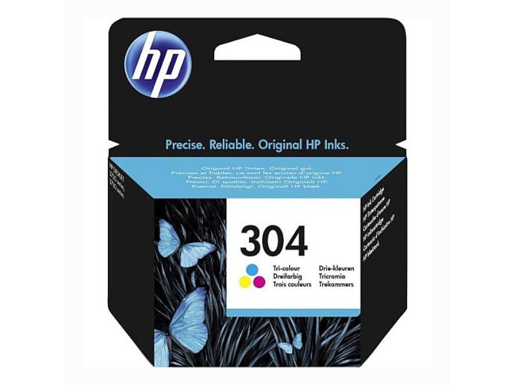 HP 304C (N9K05AE), barevná originální ink cartridge