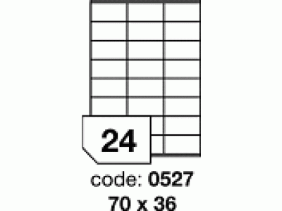 Matné bílé PE laser etikety A4/code R0503.0527/ balení 100 listů