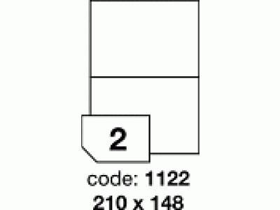 Matné bílé PE laser etikety A4/code R0503.1122/ balení 100 listů