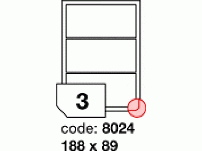 Matné bílé PE laser etikety A4/code R0503.8024/ balení 100 listů