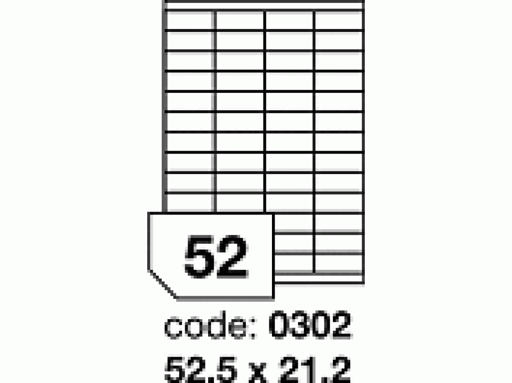 Matné bílé polyesterove laser etikety A4/code R0502.0302/balení 100 listů