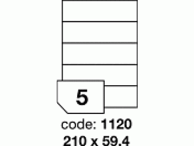 Samolepící bílé matné univerzální EKO-etikety A4/code R0ECO.1120/INKJET,LASER,COPY/balení 1000 listů