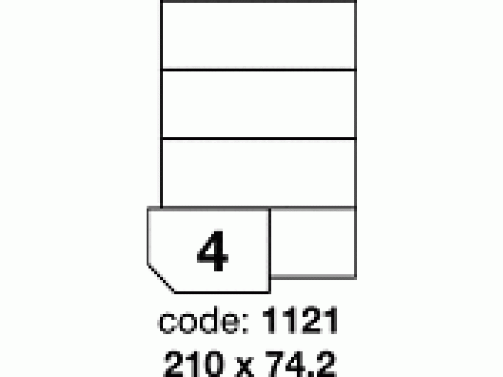 Samolepící bílé matné univerzální EKO-etikety A4/code R0ECO.1121/INKJET,LASER,COPY/balení 1000 listů