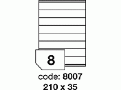 Samolepící bílé matné univerzální EKO-etikety A4/code R0ECO.8007/INKJET,LASER,COPY/balení 1000 listů