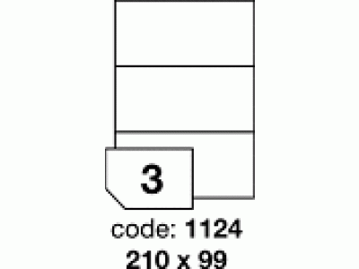 Samolepící bílé matné univerzální EKO-etikety A4/code R0ECO.1124/INKJET,LASER,COPY/balení 1000 listů