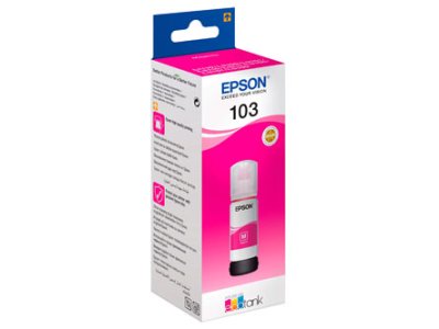 Epson 103, magenta, originální purpurový ink Epson C13T00S34A, 65ml